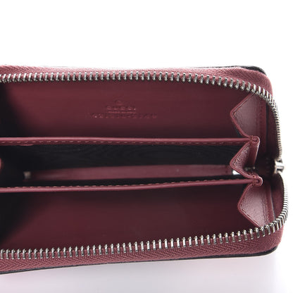 Gucci GG Supreme Monogram Blooms Zip Around Card Case Wallet Beige Multicolor Dry Rose 5 of 7