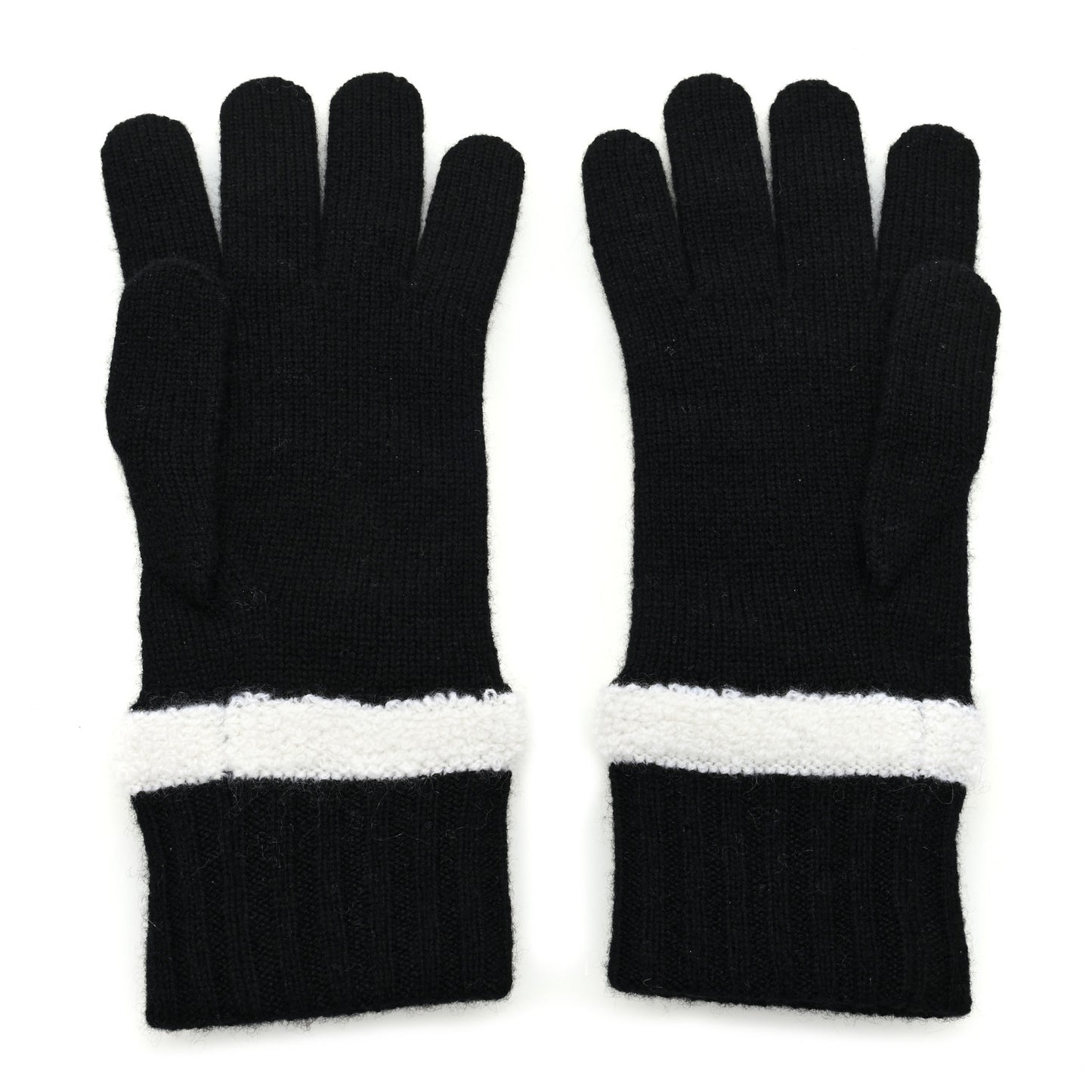 Cashmere CC Gloves Black White