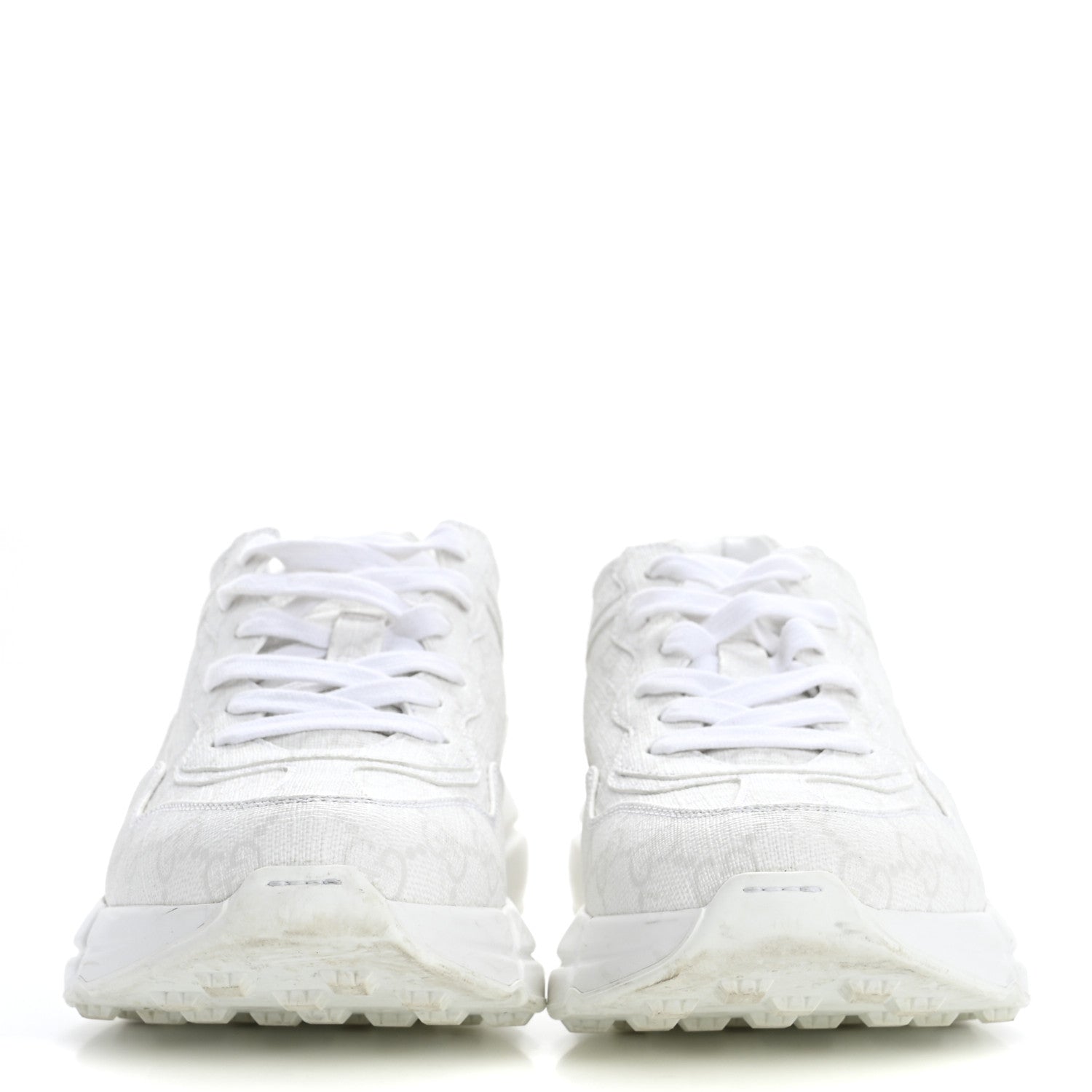 Gucci GG Supreme Monogram Womens Rhyton Sneakers 37 White 3 of 16