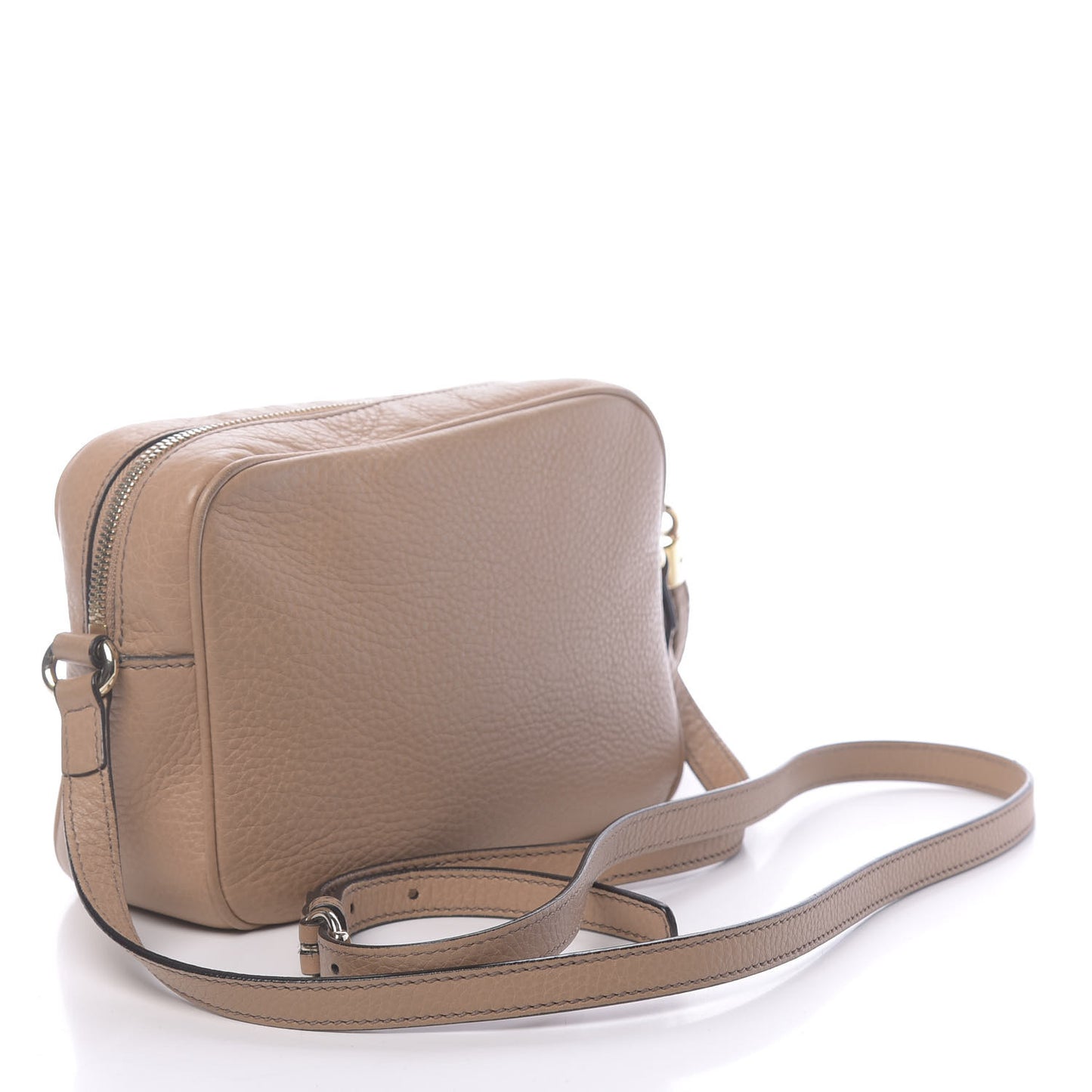 Pebbled Calfskin Small Soho Disco Bag Rose Beige