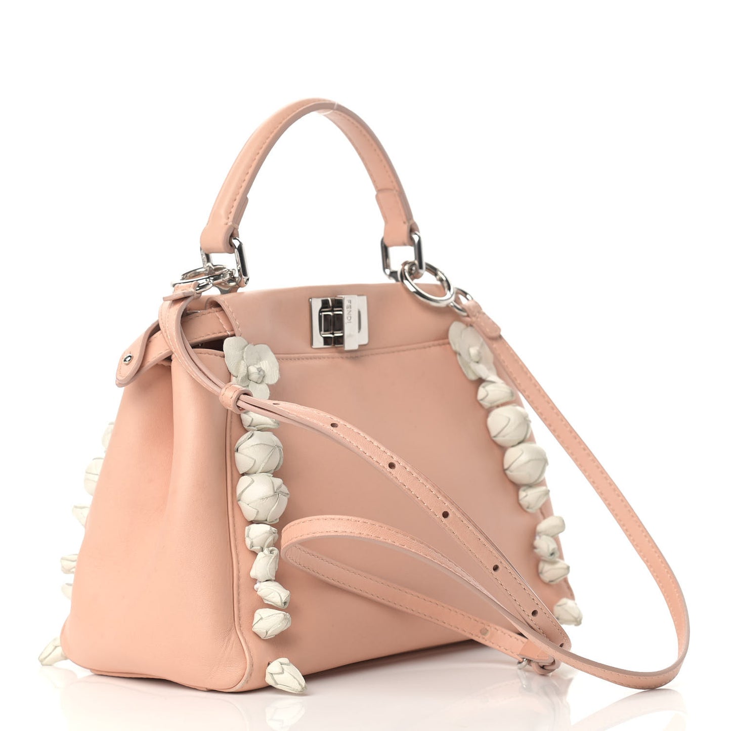 Nappa Rosebud Mini Peekaboo Iconic Satchel Baby Pink