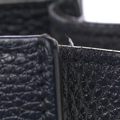Celine Drummed Calfskin Micro Luggage Midnight 9 of 15