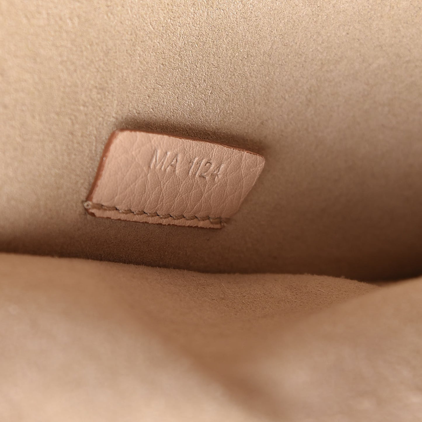 Grained Calfskin Medium Shark Lock Satchel Nude