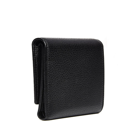 Gucci Pebbled Calfskin Soho Compact Flap Wallet Black 3 of 8