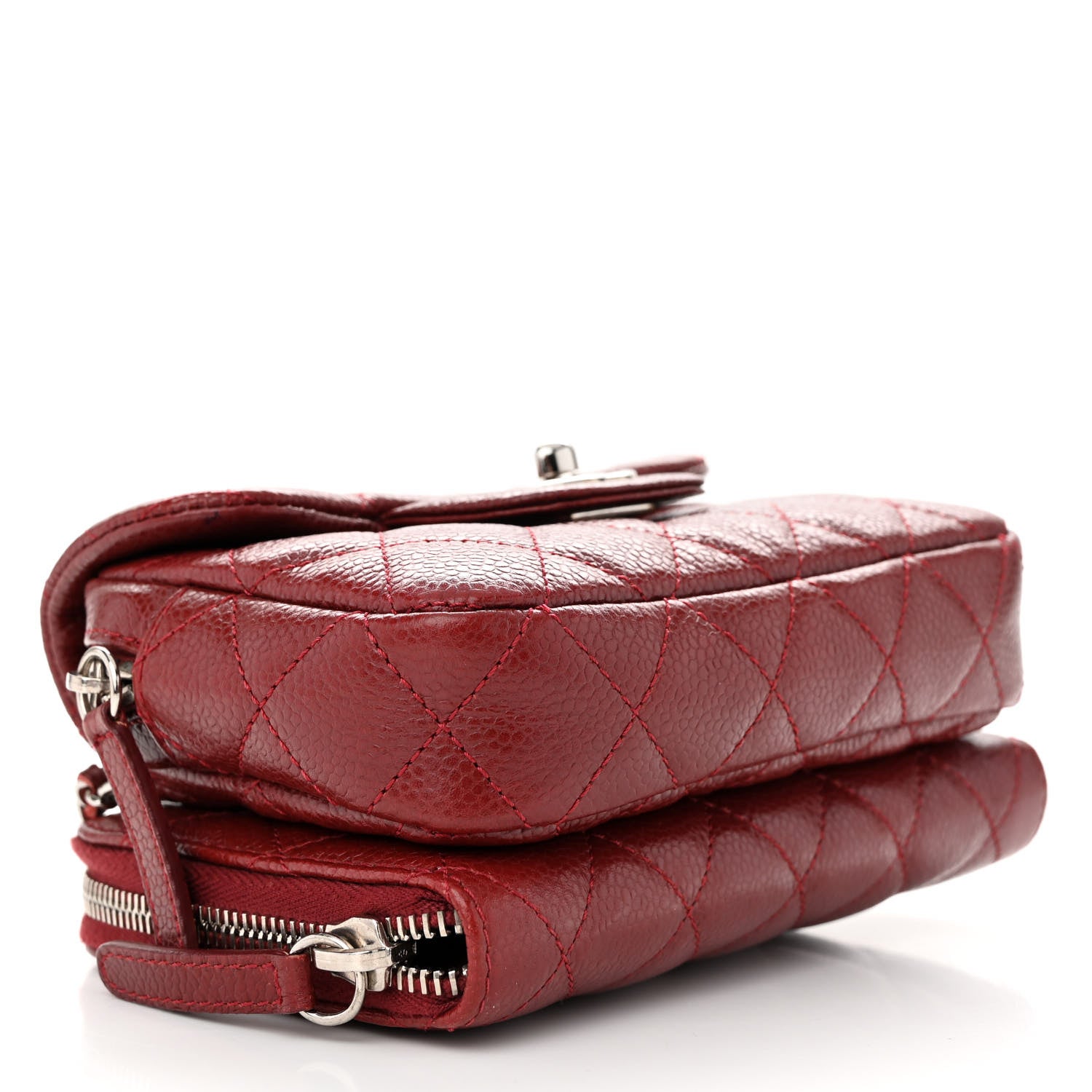 Chanel Caviar Quilted Small Pocket Camera Case Red 4 of 10