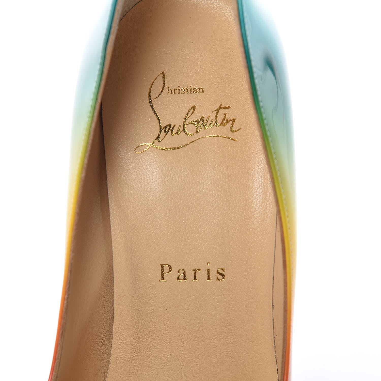 Christian Louboutin Patent Rainbow Pigalle Follies 100 Pumps 37 Multicolor 7 of 8