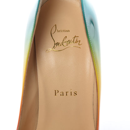 Christian Louboutin Patent Rainbow Pigalle Follies 100 Pumps 37 Multicolor 7 of 8