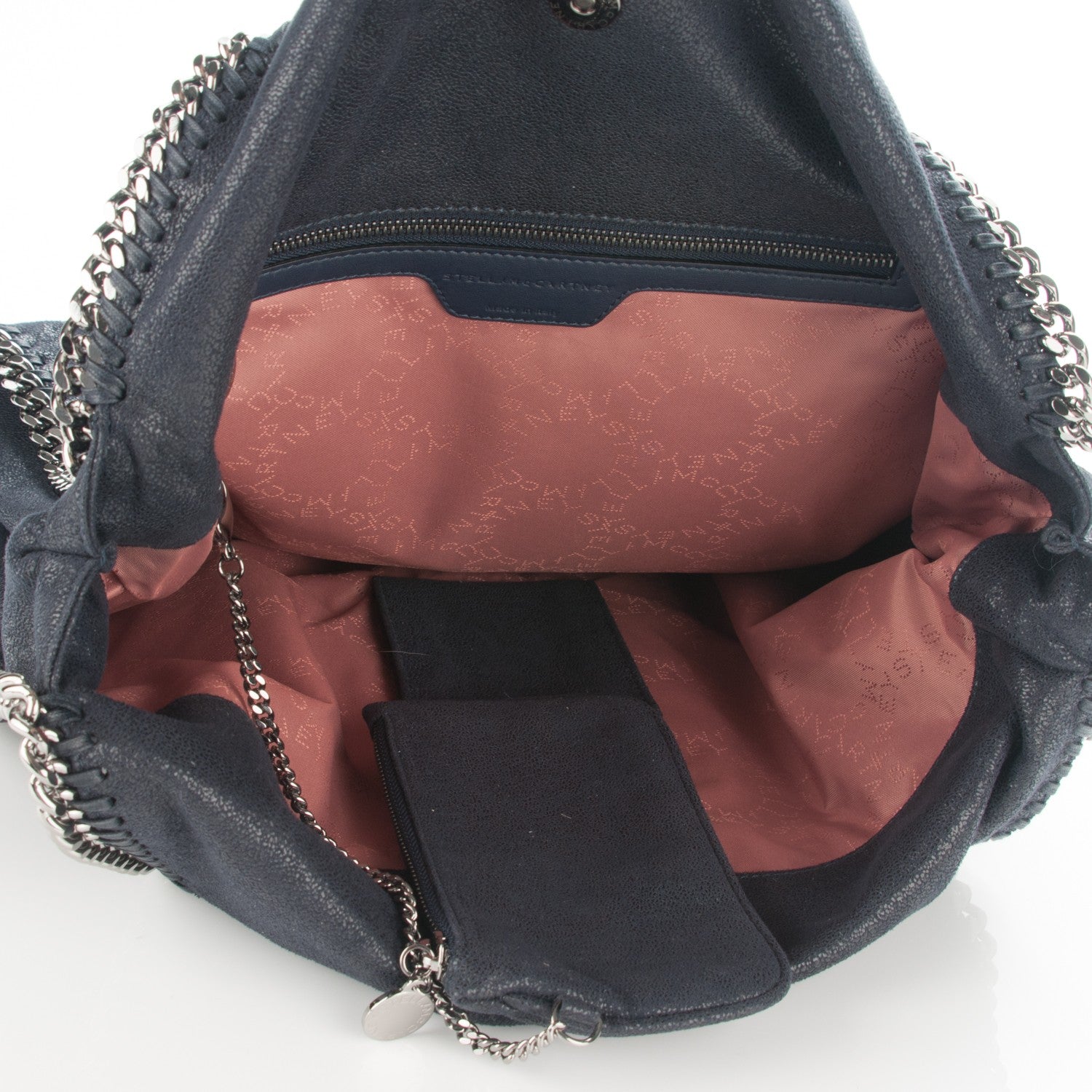 Stella McCartney Shaggy Deer Big Falabella Tote Navy 5 of 8
