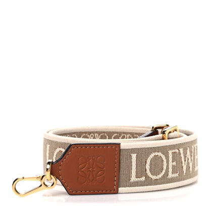 Loewe Calfskin Jacquard Anagram Strap Natural Tan 1 of 5