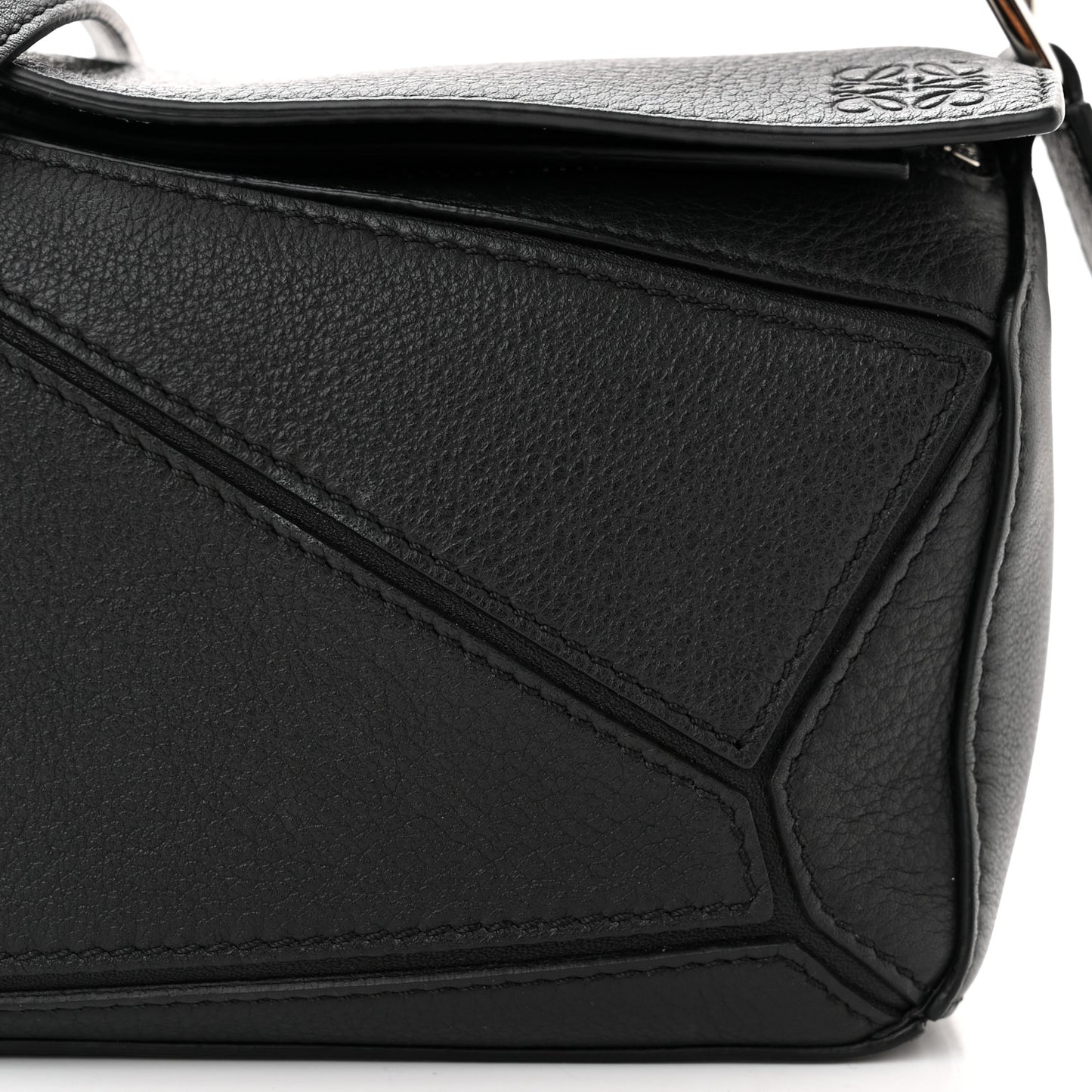 Calfskin Mini Puzzle Bag Black