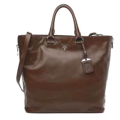 Prada Soft Calf Shopping Tote Palissandro 1 of 10