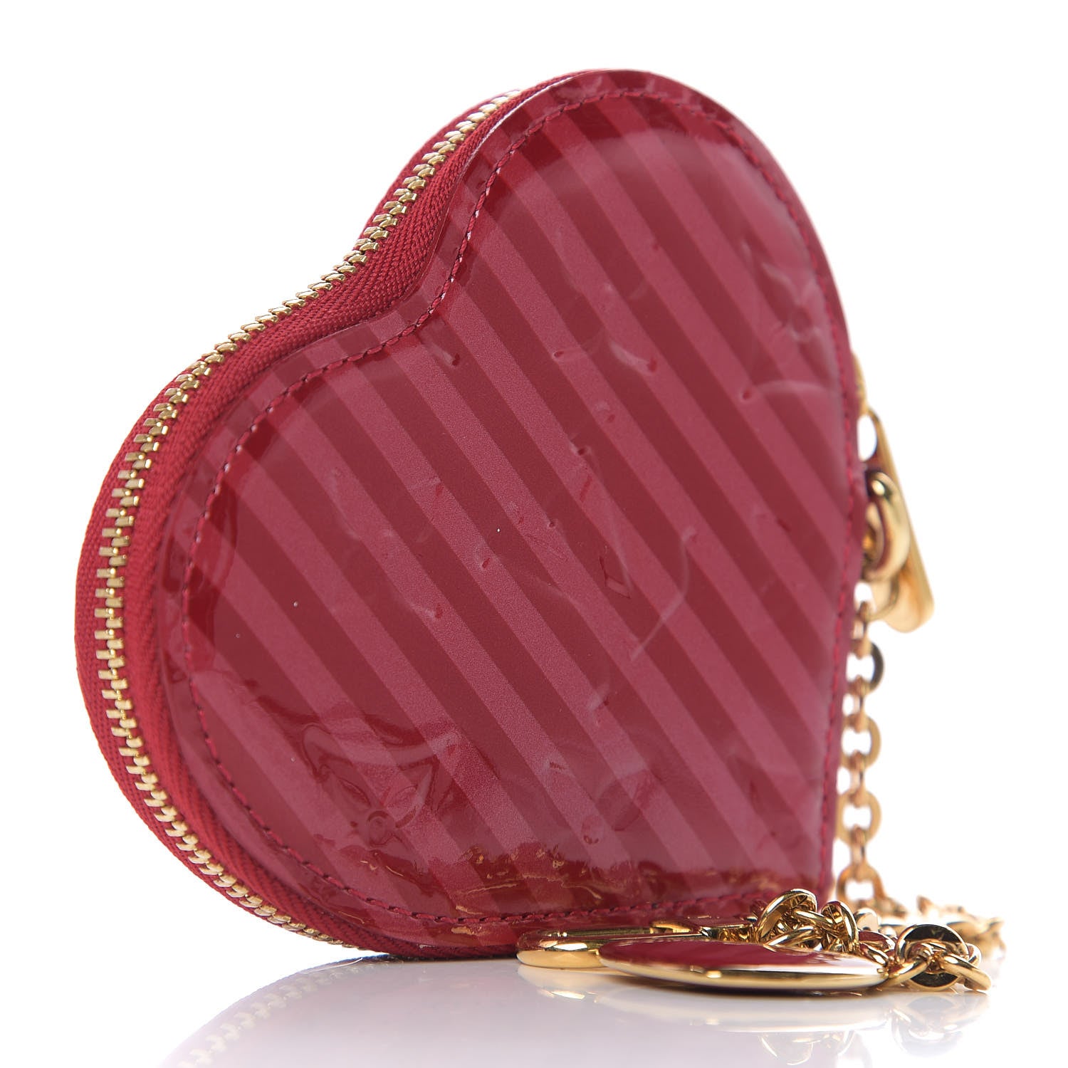 Louis Vuitton Vernis Rayures Coeur Heart Coin Purse Pomme D'Amour 2 of 5