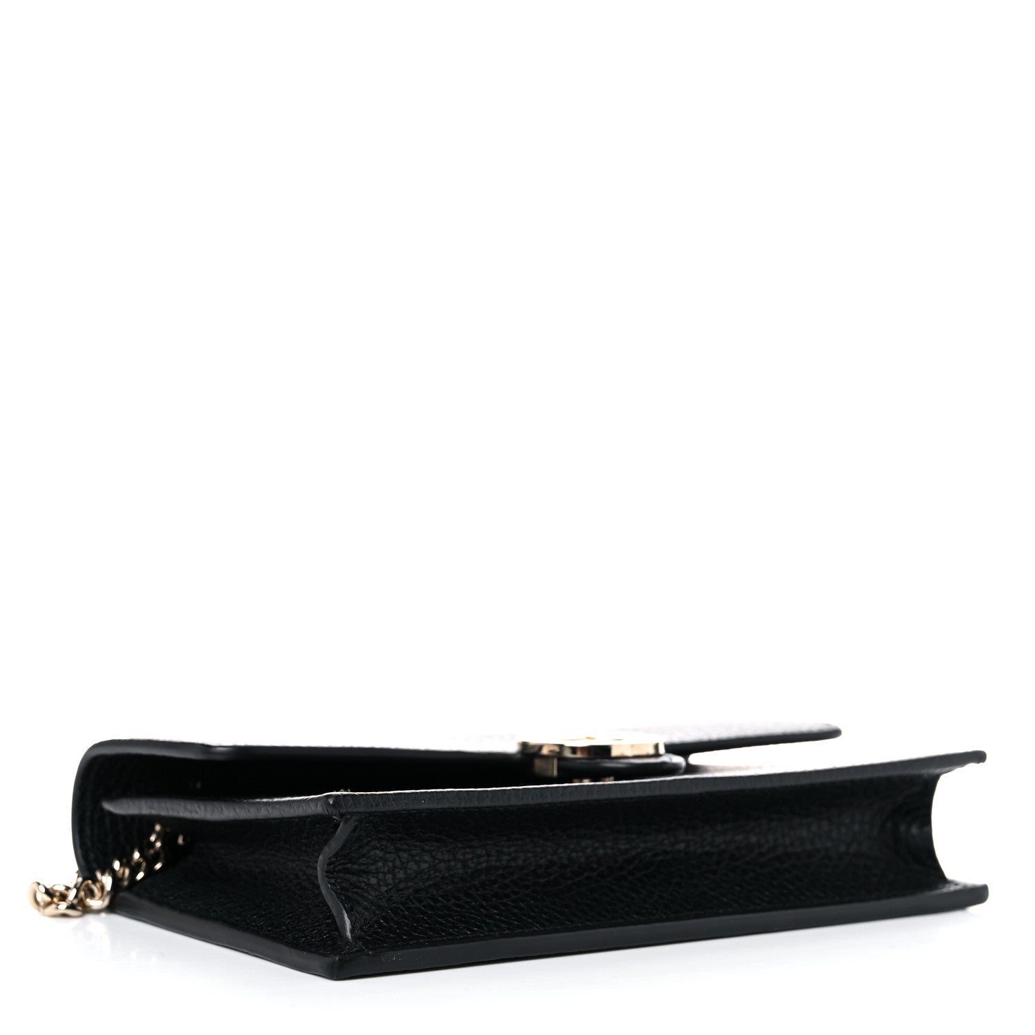 Gucci Dollar Calfskin Interlocking G Chain Wallet Black 4 of 12
