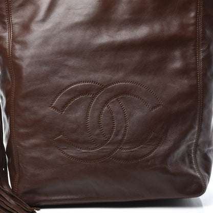 Chanel Lambskin CC Tassel Shoulder Bag Brown 9 of 9