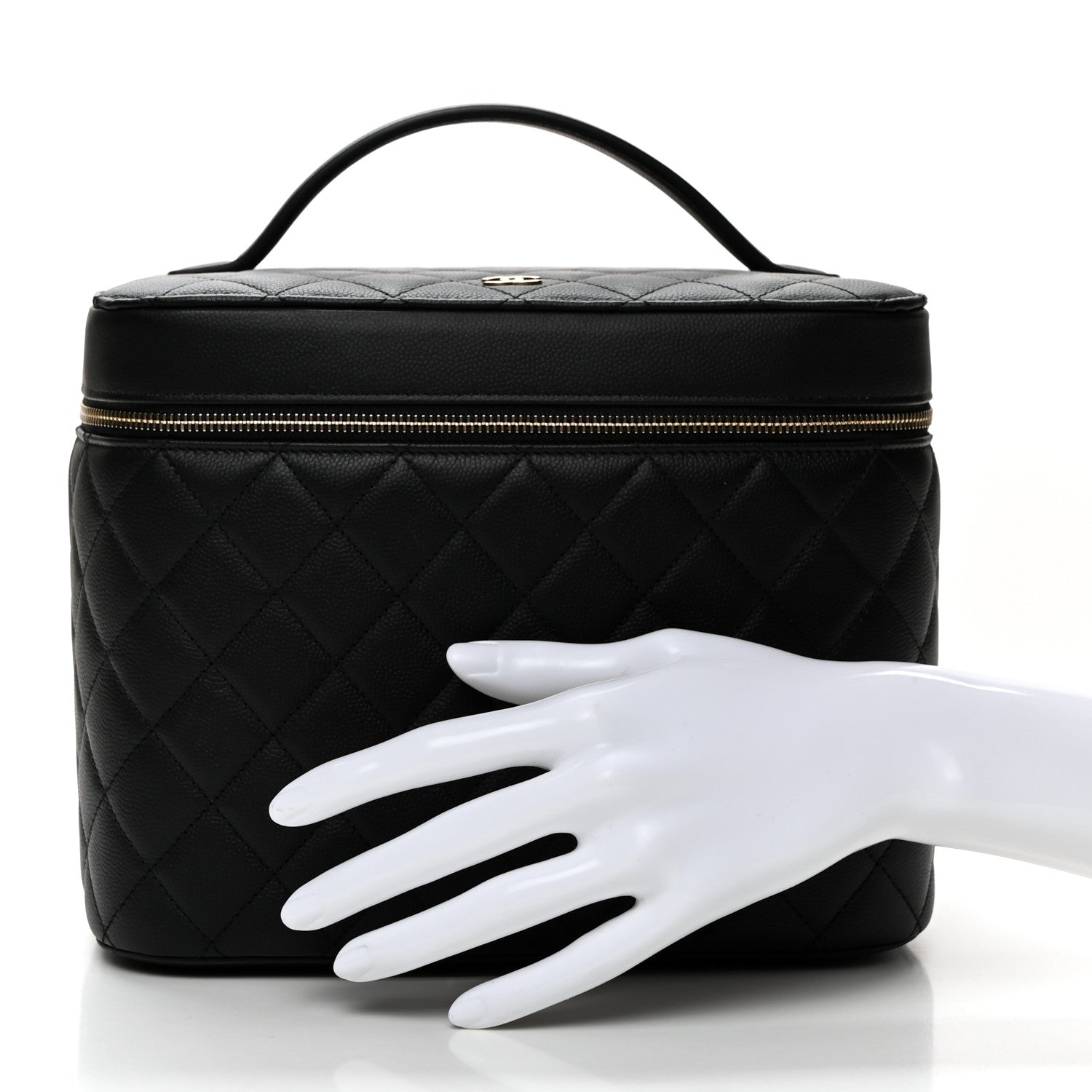Chanel Caviar Quilted Large Vanity Pouch Black 2 of 8