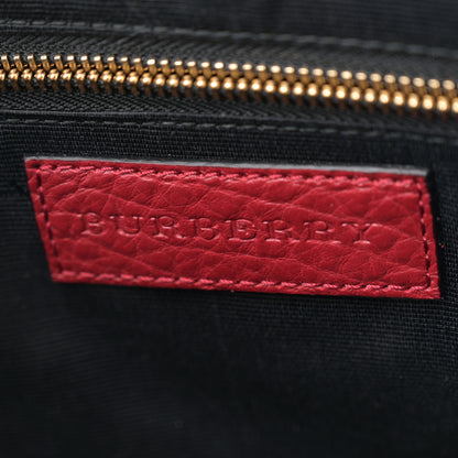 Burberry Heritage Grain Check Embossed Small Orchard Bowling Bag Military Red 6 of 13