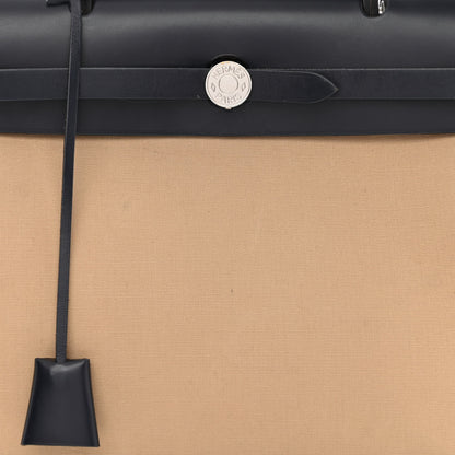 Hermes Vache Hunter Toile Herbag Zip 31 PM Trench Bleu Indigo 9 of 17