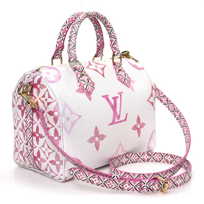Louis Vuitton Monogram Giant By The Pool 2.0 Speedy Bandouliere 25 Rose 3 of 15