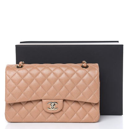 Chanel Caviar Quilted Medium Double Flap Beige 10 of 10