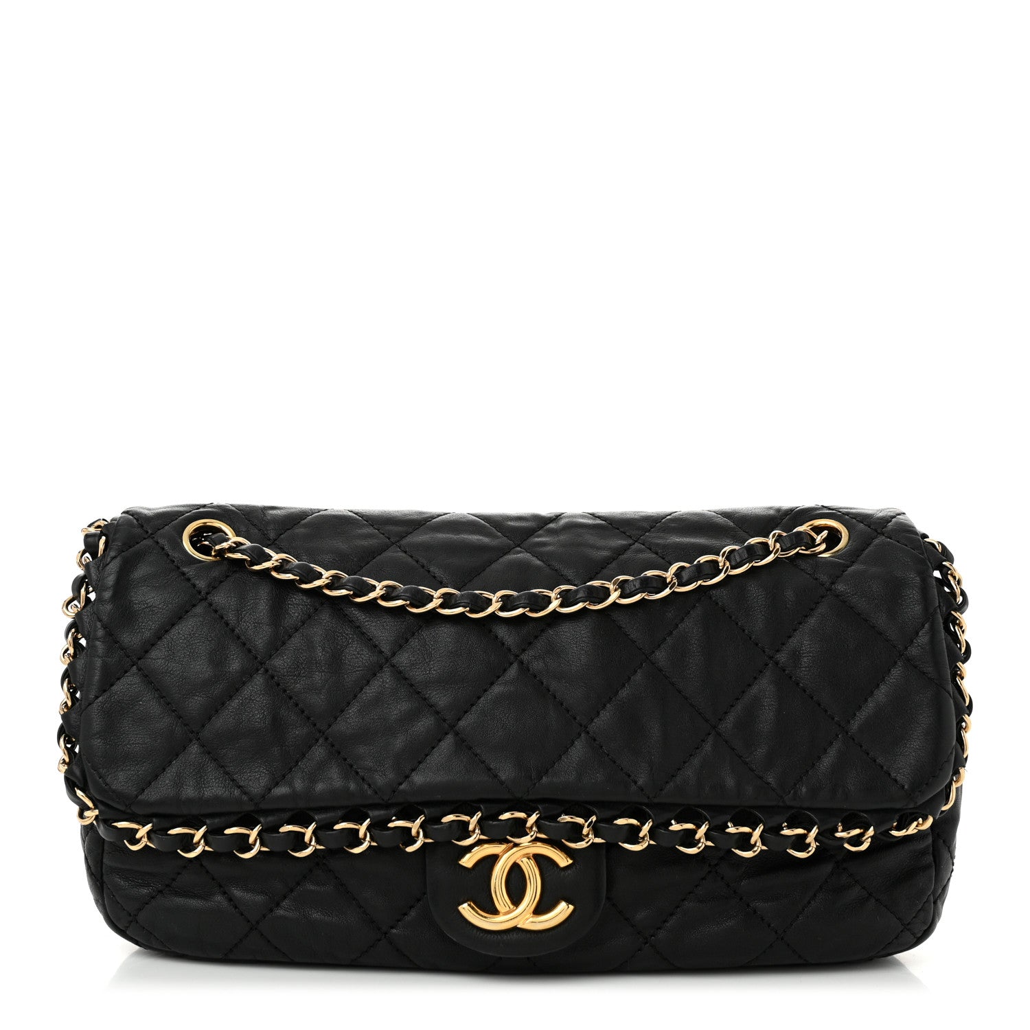 Chanel Calfskin Quilted Medium Chain Me Flap Black 1 of 9