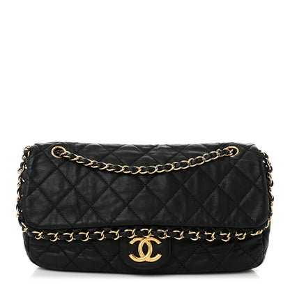 Chanel Calfskin Quilted Medium Chain Me Flap Black 1 of 9
