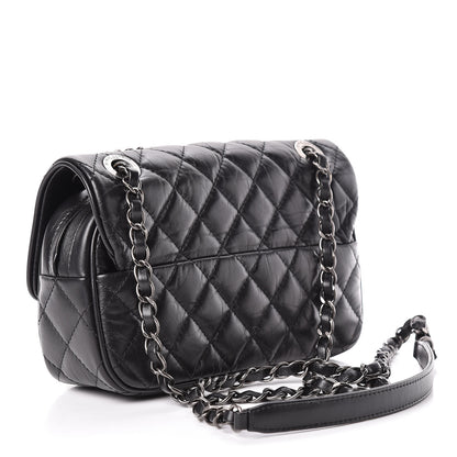 Chanel Aged Calfskin Quilted Small Easy Flap Black 3 of 10