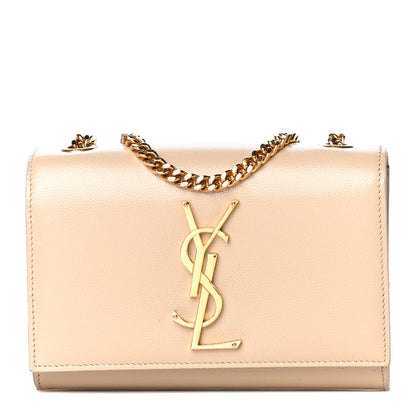 Saint Laurent Grain De Poudre Small Monogram Kate Satchel Beige 1 of 11