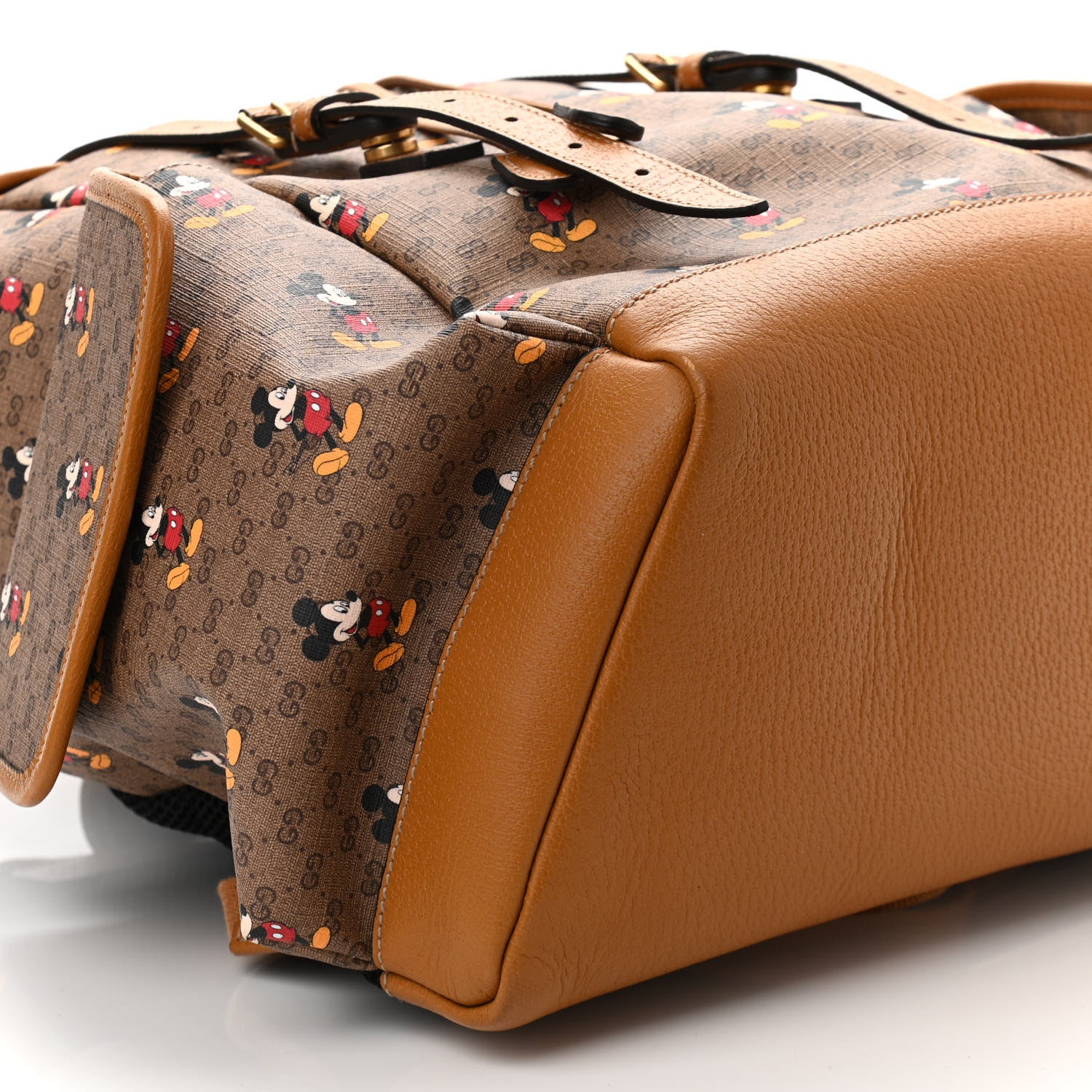 Gucci X DISNEY Mini Vintage GG Supreme Monogram Mickey Mouse Medium Backpack Beige Vintage Sun Oil 9 of 10