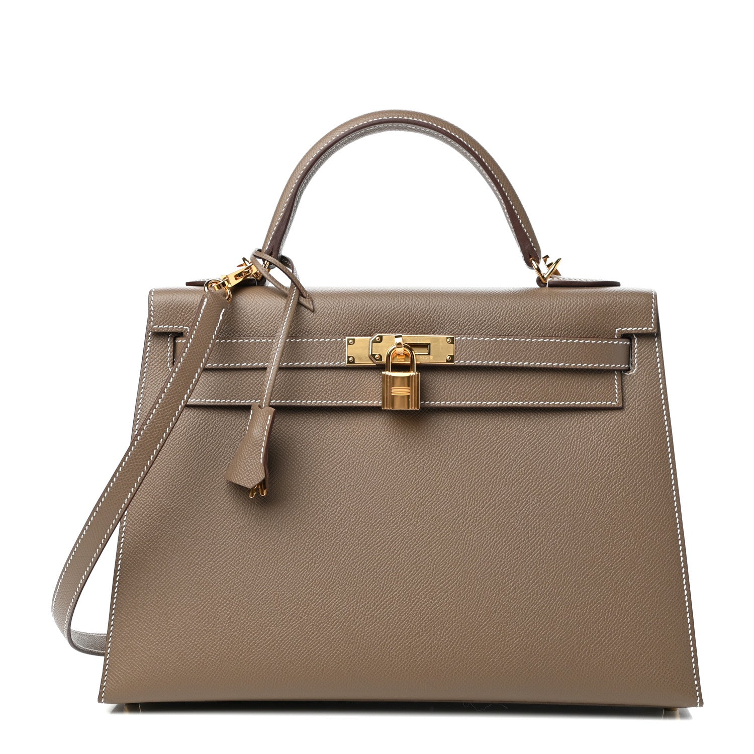 Hermes Epsom Kelly Sellier 32 Etoupe 1 of 10