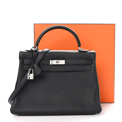 Hermes Togo Kelly Retourne 28 Black 11 of 11