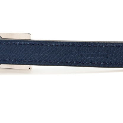 Hermes Epsom Swift 13mm Lucky 15 Belt 80/32 Turquoise Bleu Indigo 6 of 8