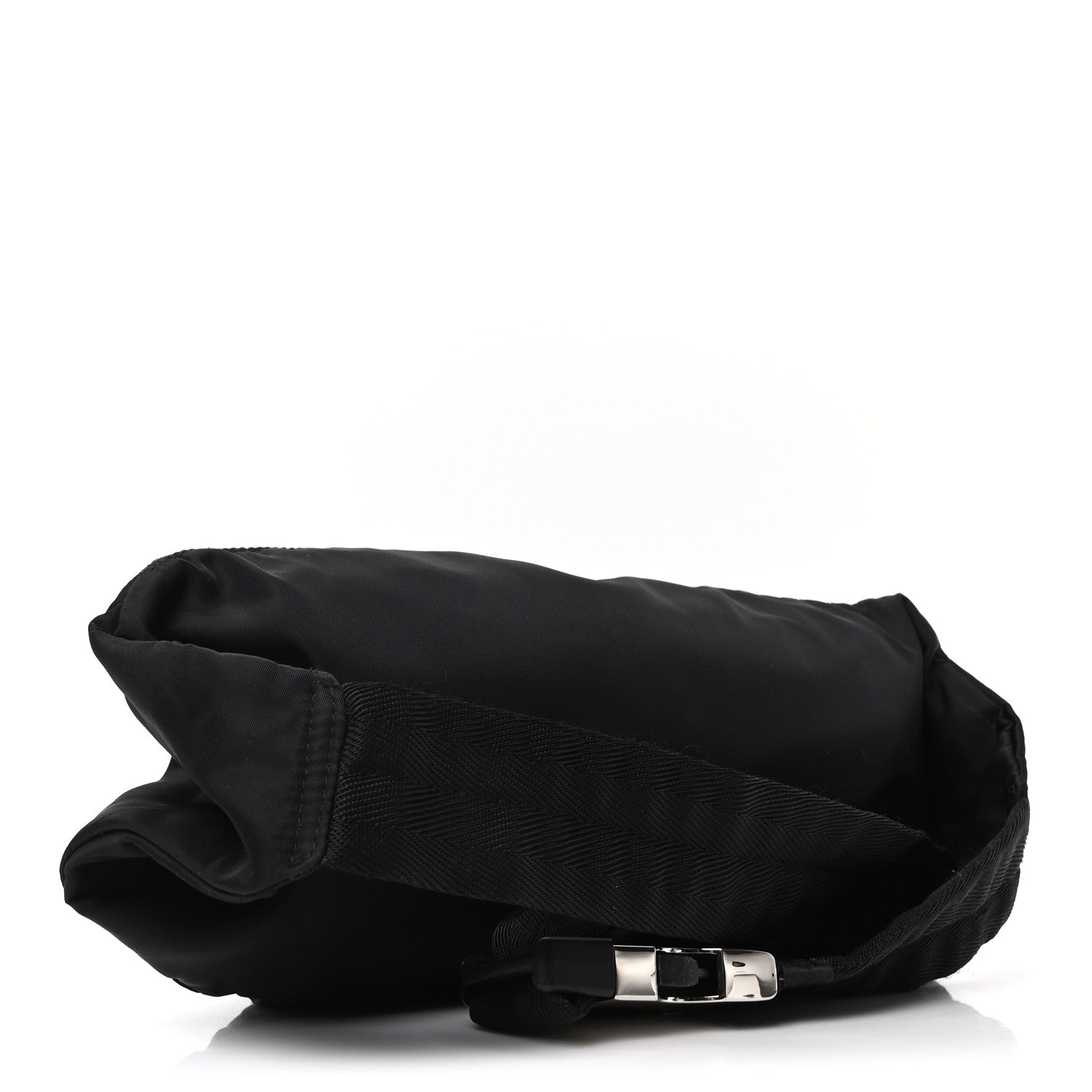 Prada Tessuto Nylon Double Pocket Belt Bag Black 3 of 10