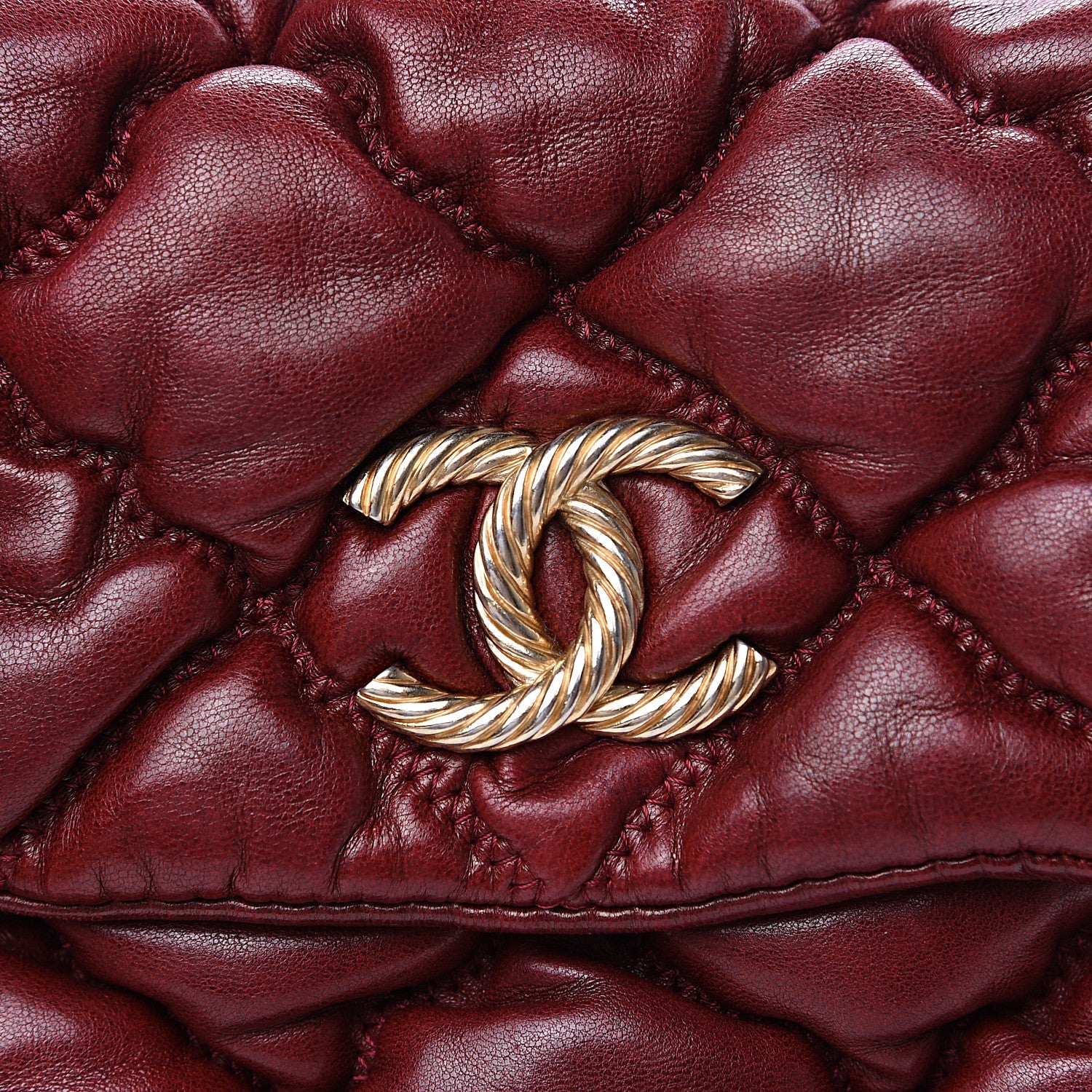 Chanel Lambskin Mini Bubble Quilt Flap Bordeaux 7 of 9