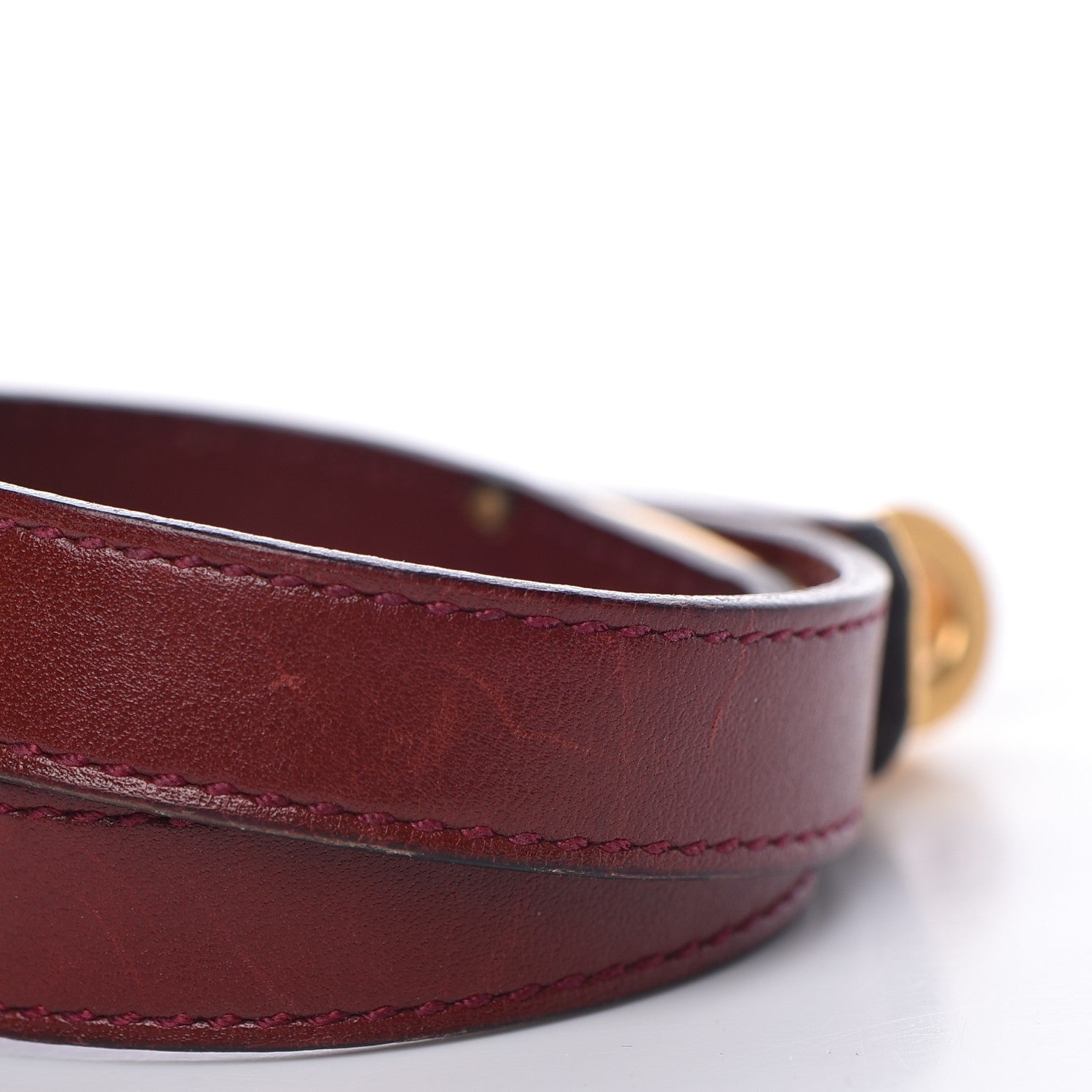 Hermes Tadelakt Kelly Double Tour Bracelet XS Rouge H 6 of 7