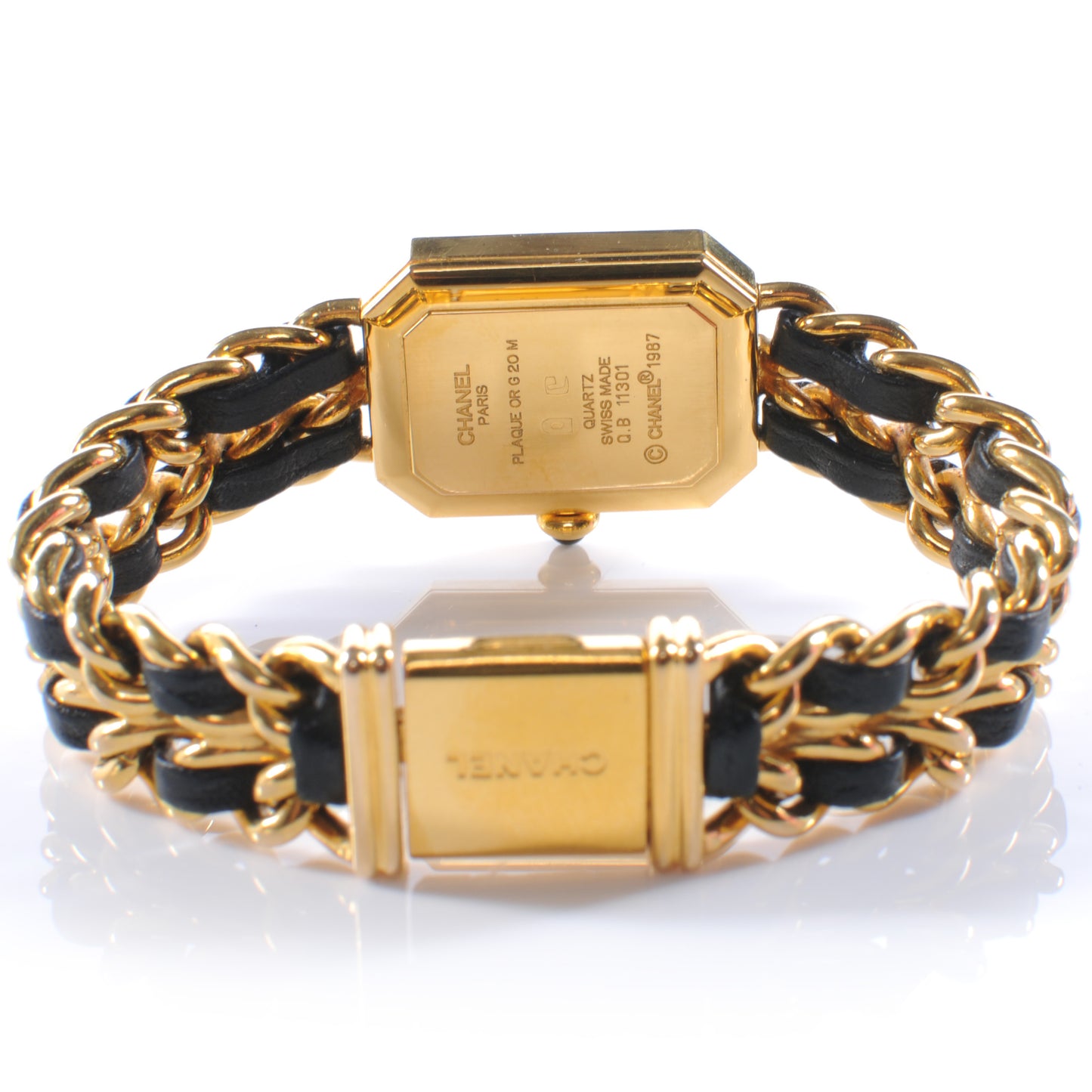 Stainless Steel Lambskin 20mm Chain Premiere Quartz Watch Gold M