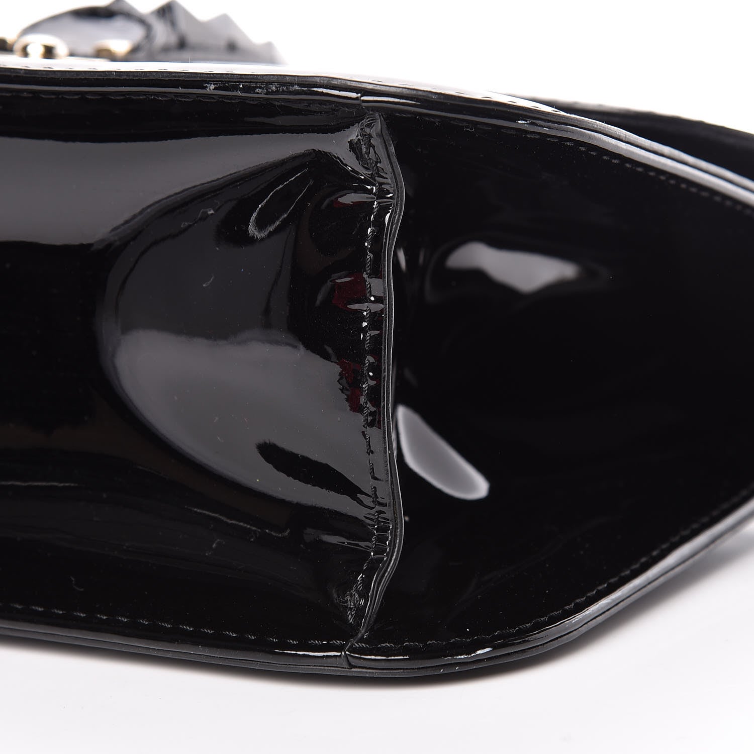 Valentino Garavani Patent Monochrome Large Glam Lock Rockstud Flap Black 9 of 10