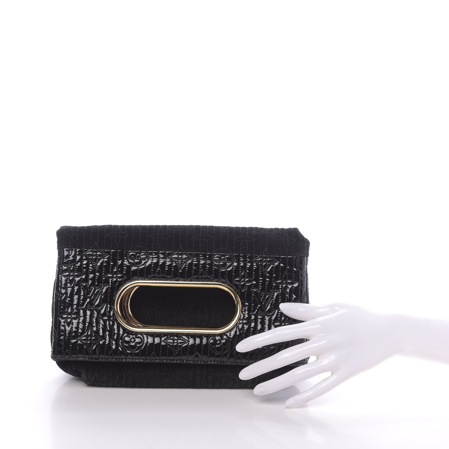 Louis Vuitton Suede Monogram Motard Afterdark Clutch Black 2 of 10