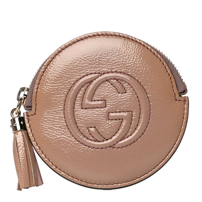 Gucci Patent Soho Round Coin Purse Dark Cipria 1 of 12