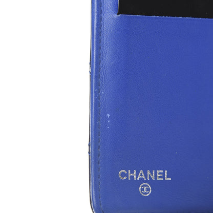 Chanel Patent Calfskin Quilted Yen Wallet Blue 11 of 11