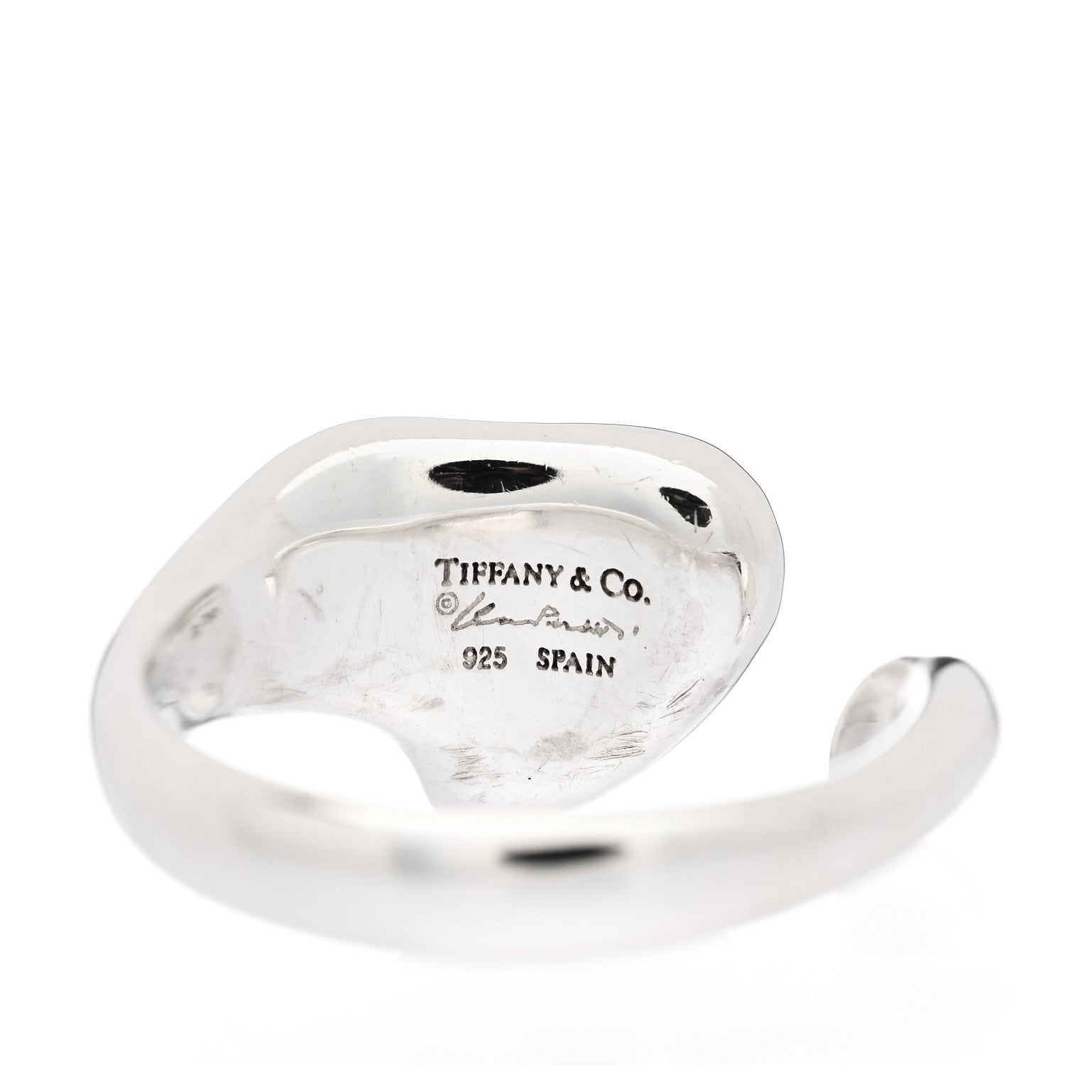 Tiffany Sterling Silver Elsa Peretti Full Heart Ring 49 5 4 of 4