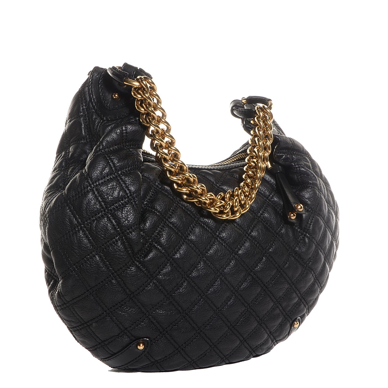 Marc Jacobs Leather Quilted Banana Chain Hobo Black 3 of 7