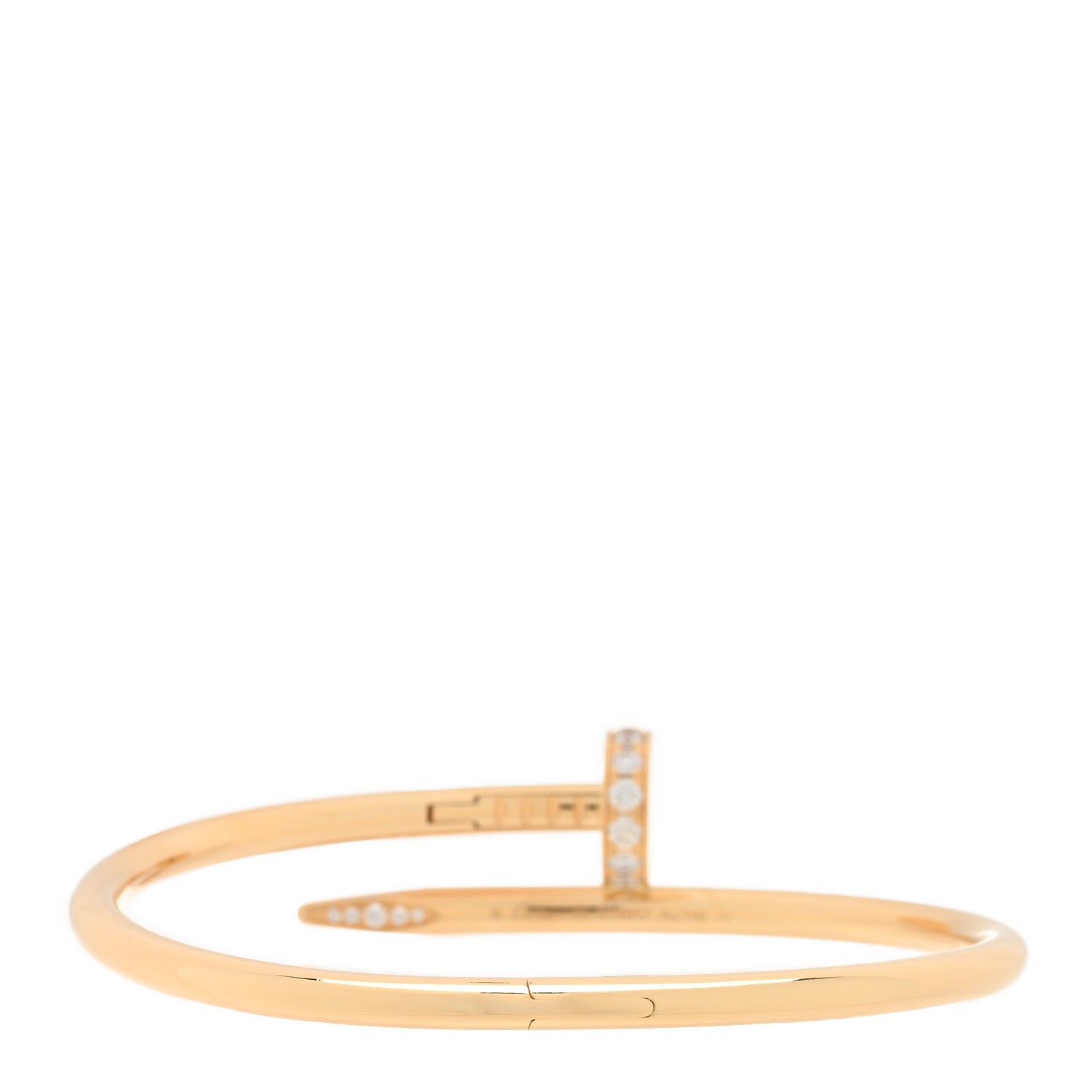 Cartier 18K Yellow Gold Diamond Juste Un Clou Bracelet 16 2 of 4