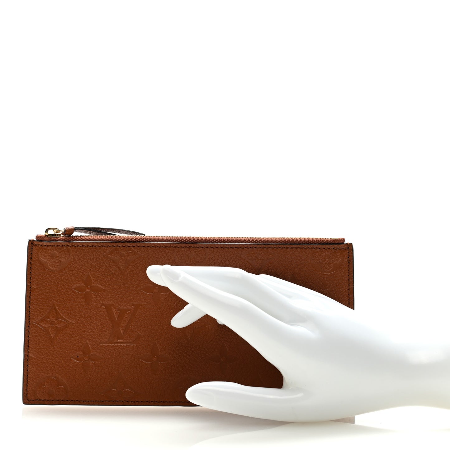 Empreinte Felicie Chain Wallet Zippered Insert Cognac