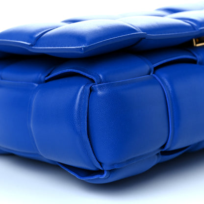 Bottega Veneta Lambskin Maxi Intreccio Padded Chain Cassette Crossbody Bag Cobalt 7 of 8
