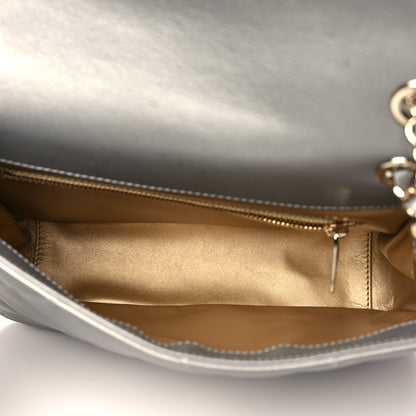Chanel Metallic Lambskin Quilted Timeless CC Flap Silver 4 of 9