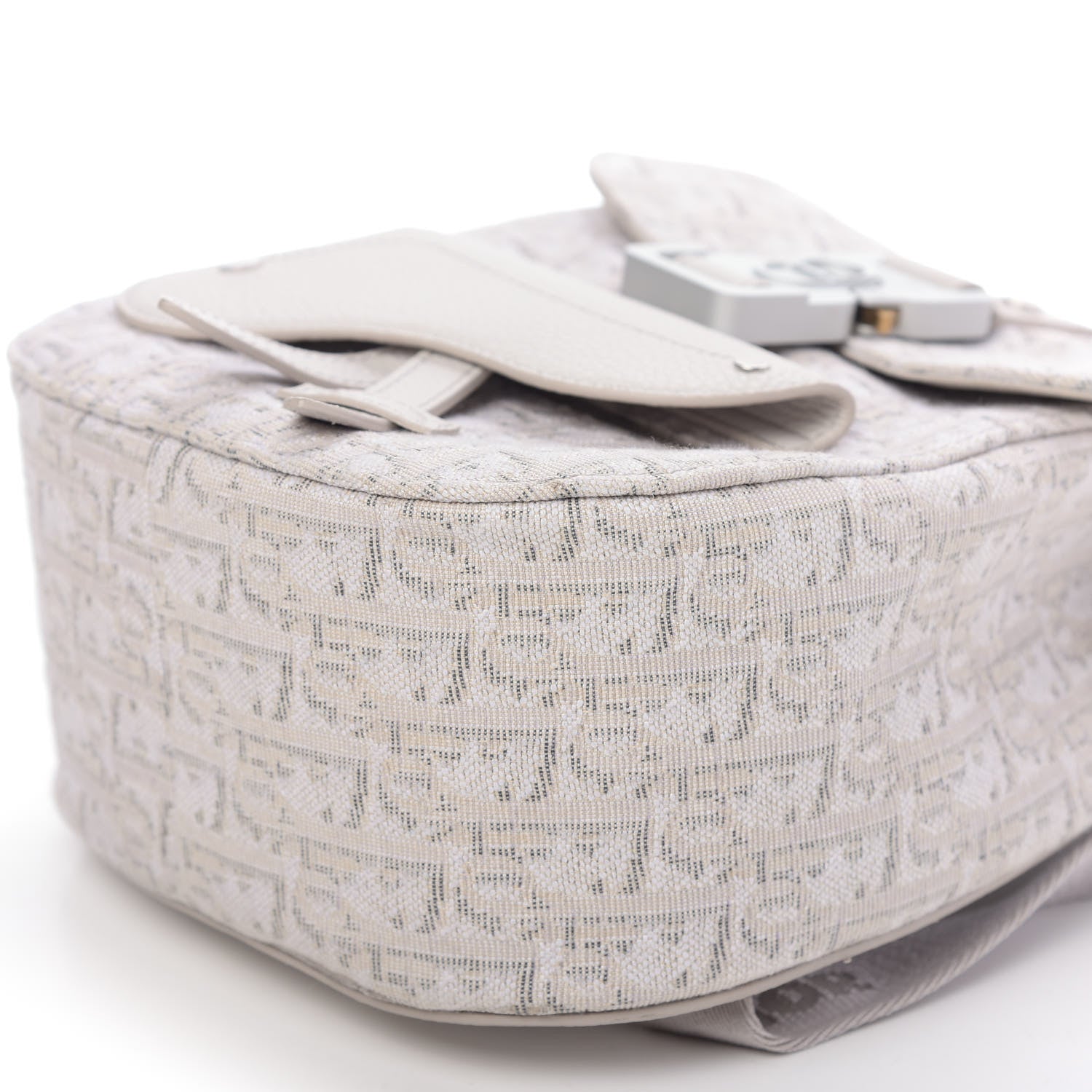 Christian Dior HOMME Oblique Jacquard Calfskin Mini Saddle Backpack Beige 5 of 12
