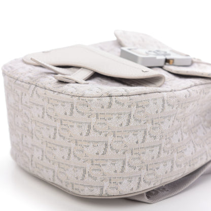 Christian Dior HOMME Oblique Jacquard Calfskin Mini Saddle Backpack Beige 5 of 12