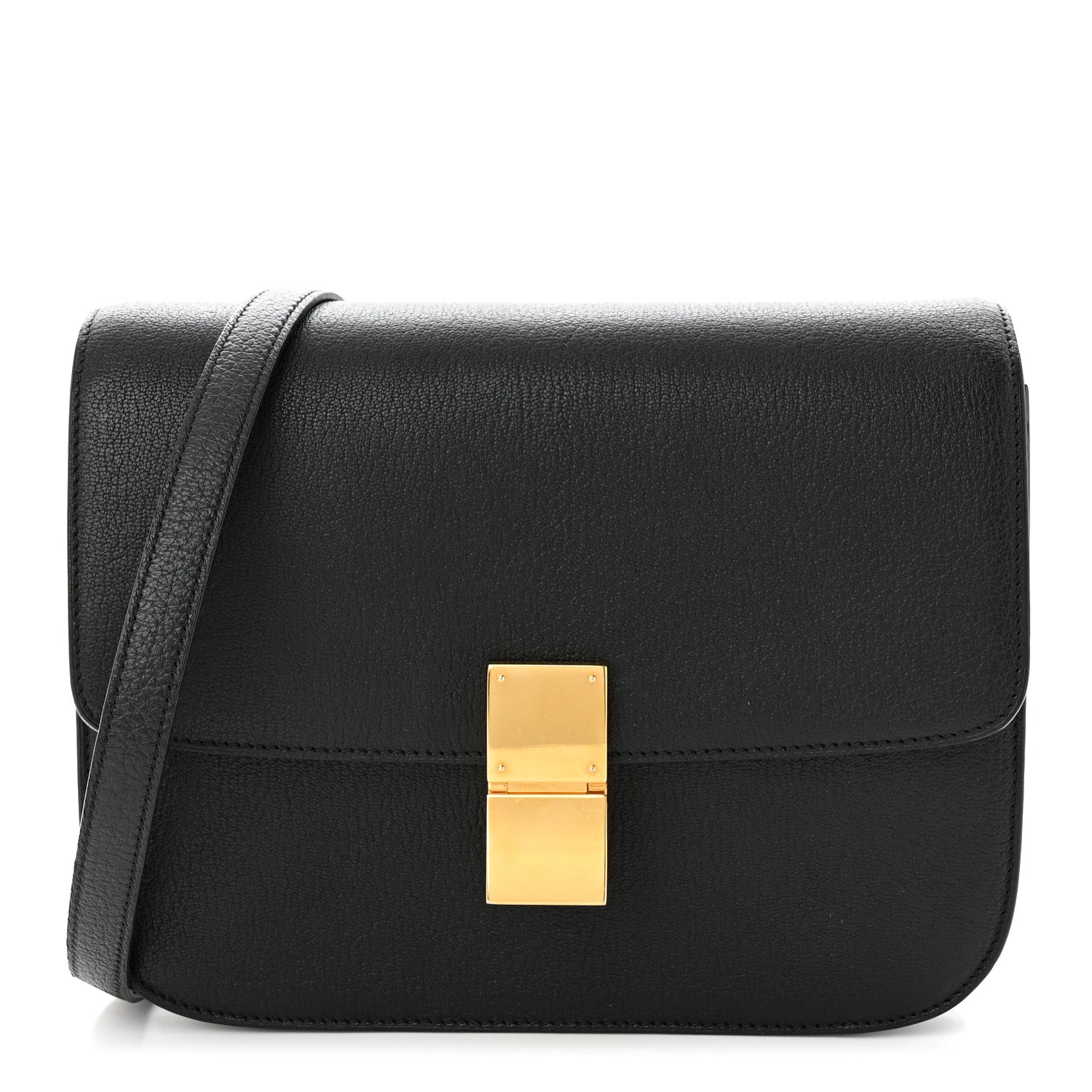 Celine Goatskin Medium Classic Box Flap Bag Black 1 of 12