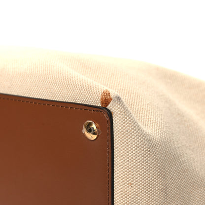 Burberry Calfskin Canvas Logo Print Medium Belt Bag Malt Brown Black 9 of 14