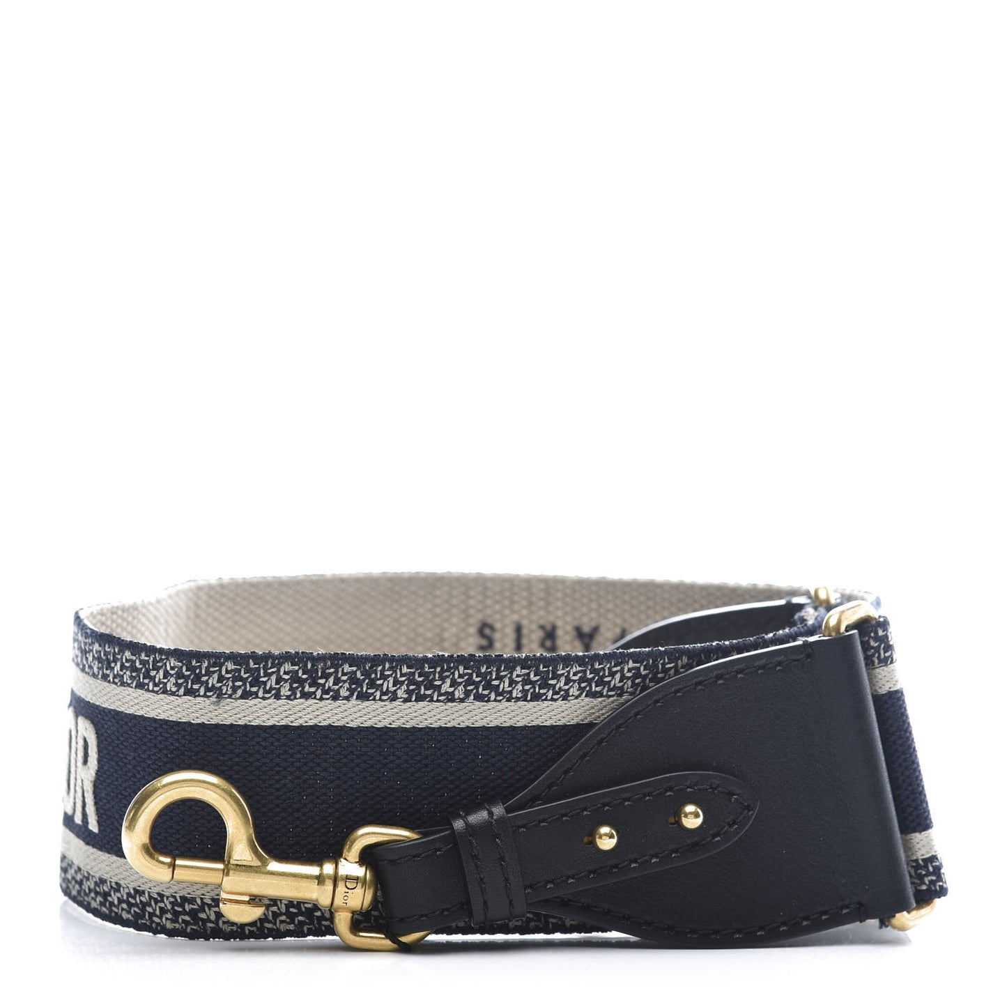 Canvas Embroidered Shoulder Strap Blue